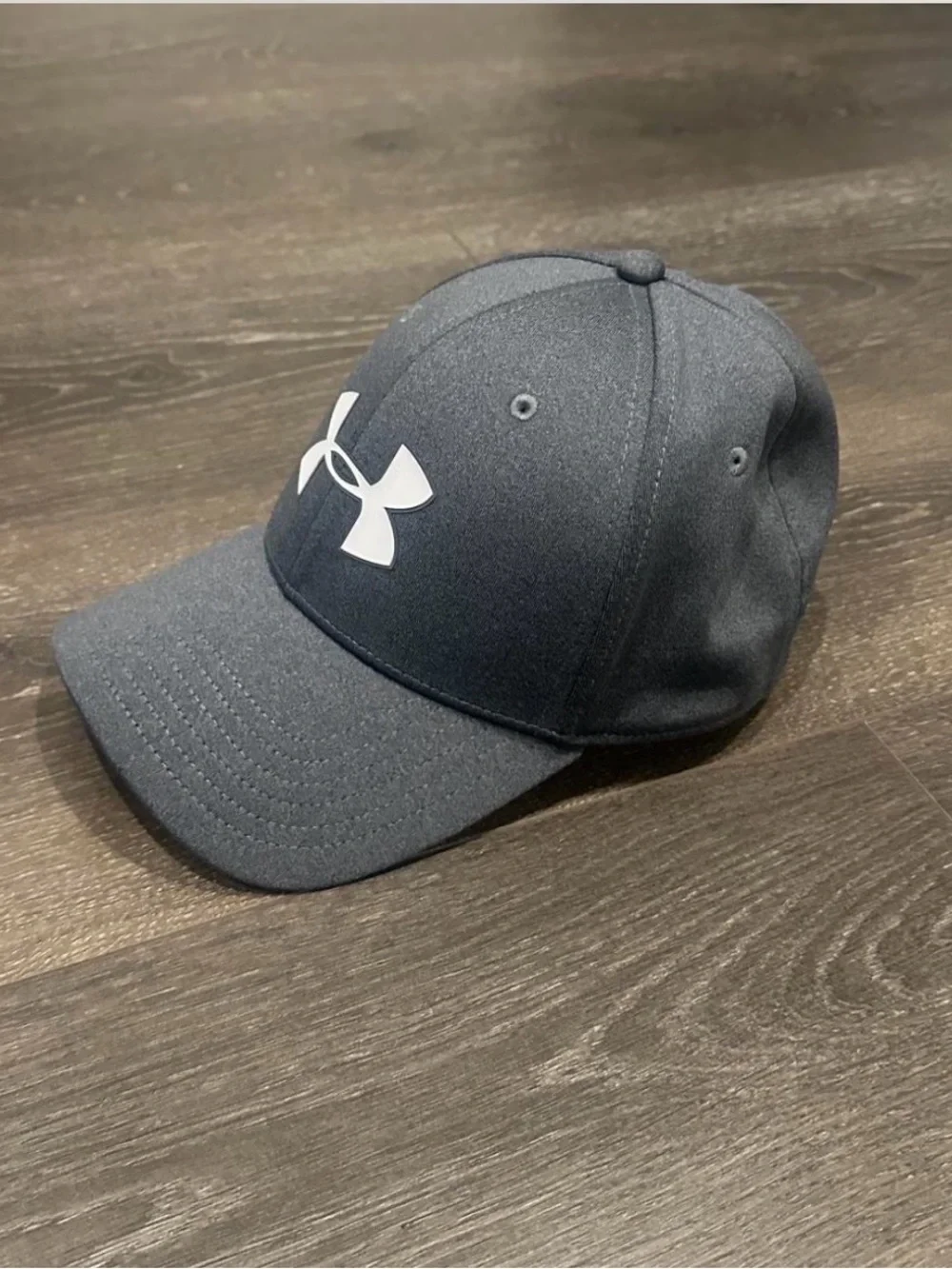 Under Armour Men's Charcoal Gray Fitted Curved-Brim Logo Hat Size M\L